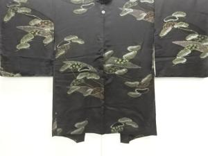 笠松に花唐草模様織出し一ツ紋羽織